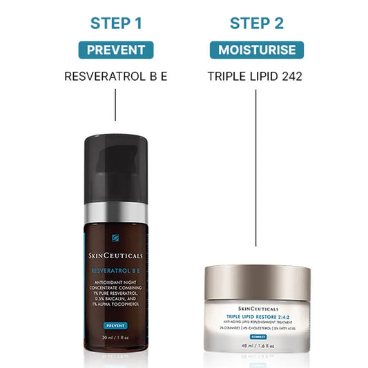 SkinCeuticals Resveratrol B E Antioxidant & Restore 242 Anti-Ageing Moisturiser Bundle