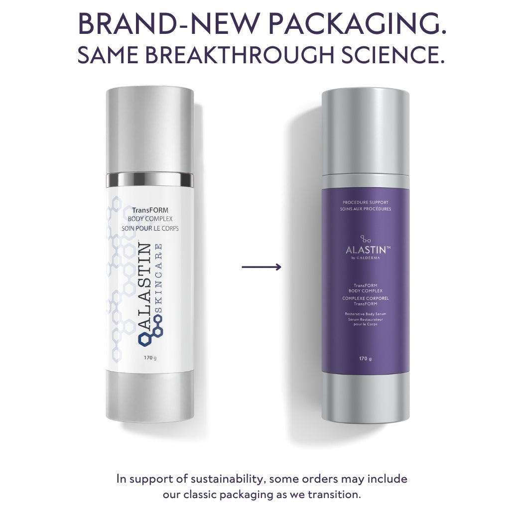 ALASTIN TransFORM Body Complex™ 170g product benefits graphic