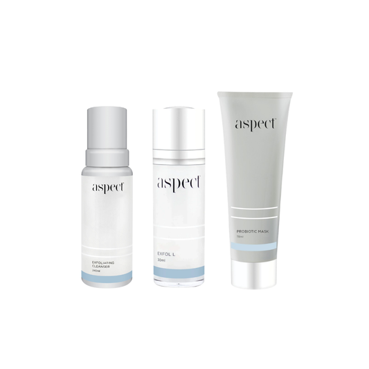 Aspect Exfoliating Cleanser + Exfol L + Probiotic Mask Bundle