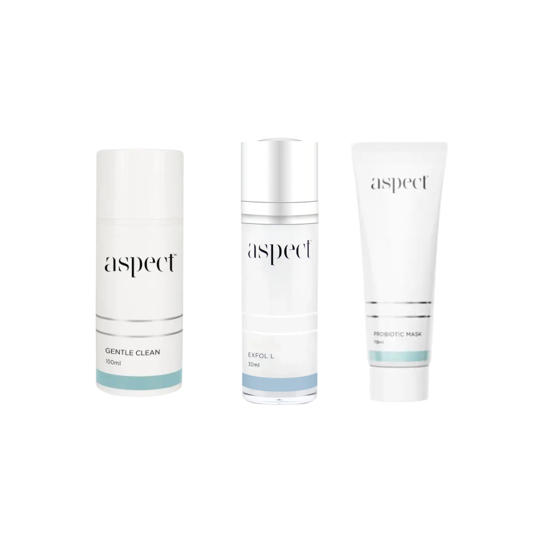 Aspect Exfoliating Cleanser + Exfol L + Probiotic Mask Bundle