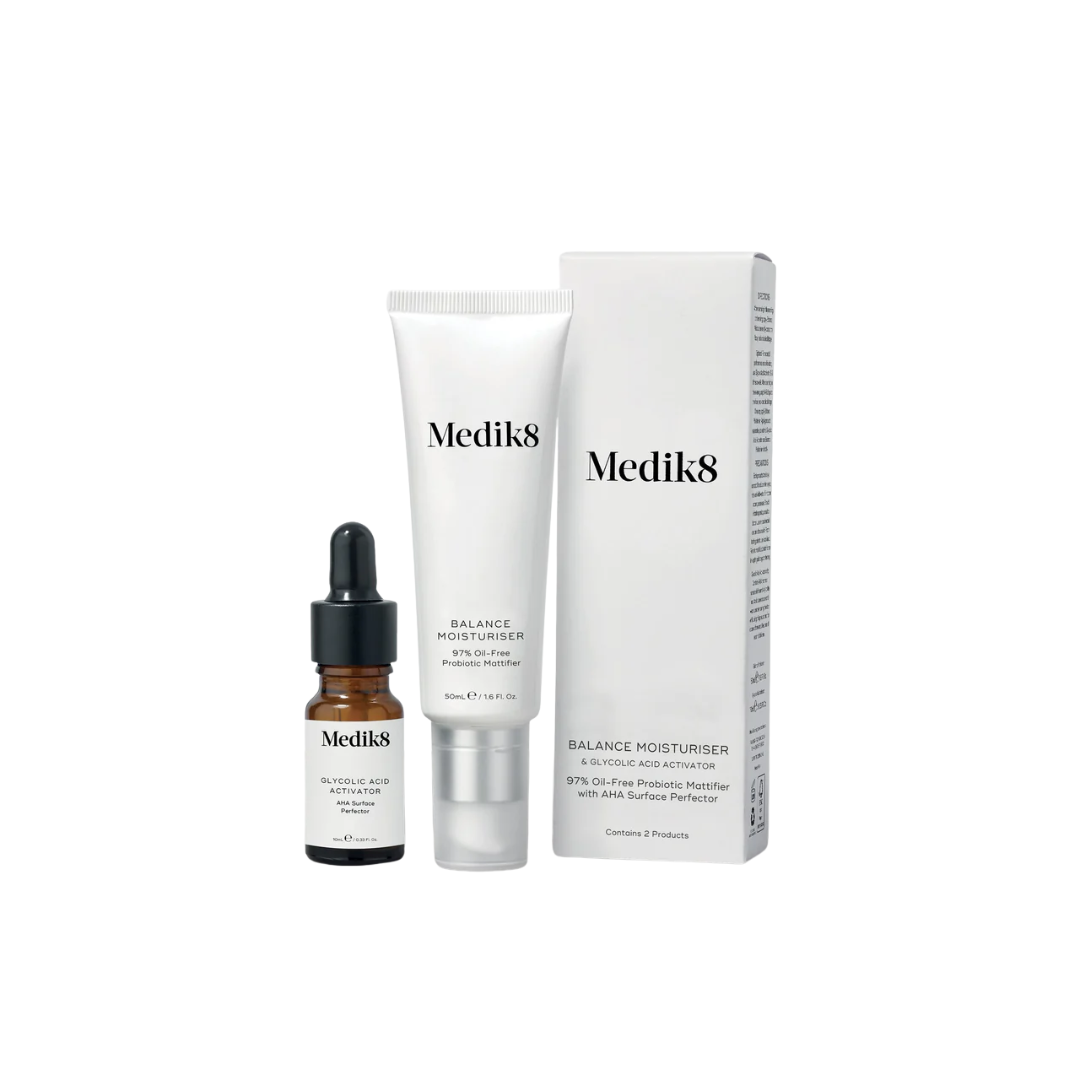 Medik8 Balance Moisturiser with Glycolic Acid Activator 50ml + 10ml - Ozmedica