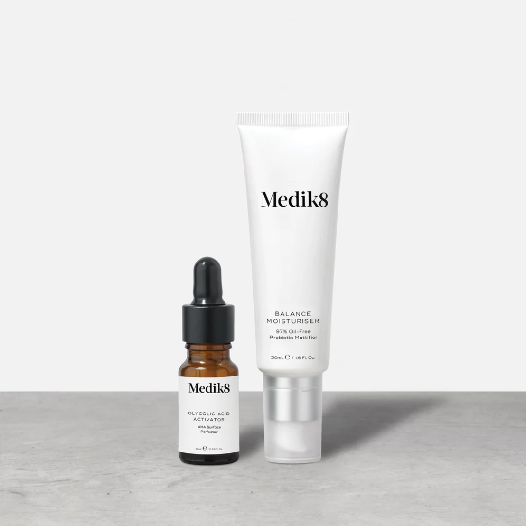 Medik8 Balance Moisturiser with Glycolic Acid Activator 50ml + 10ml - Ozmedica