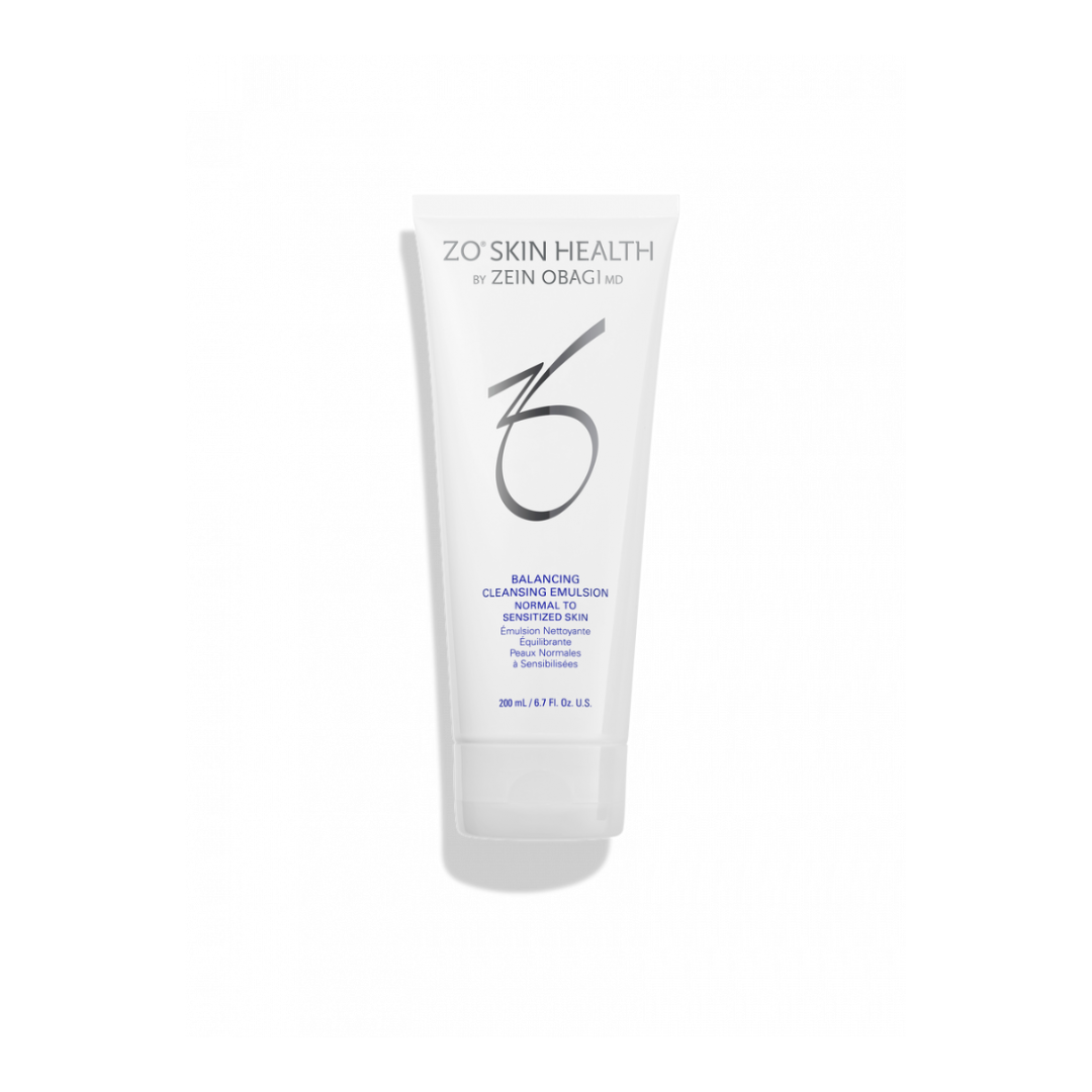 ZO Skin Health Balancing Cleansing Emulsion for normal to sensitized skin in white tube