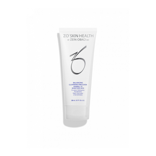 ZO Skin Health Balancing Cleansing Emulsion for normal to sensitized skin in white tube