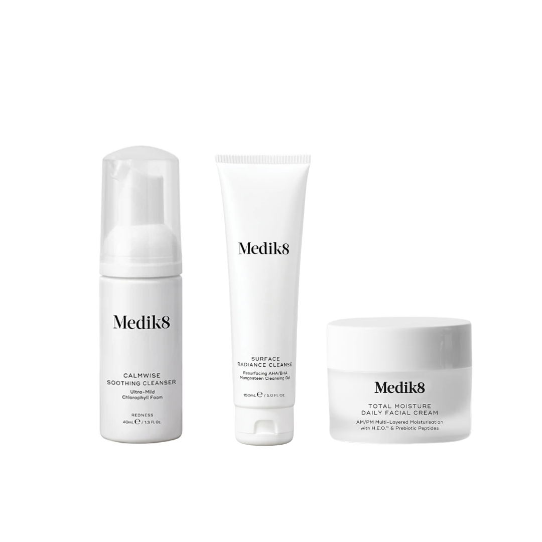 Medik8 Calmwise Cleanser + Ultimate Recovery + Total Moisture Bundle