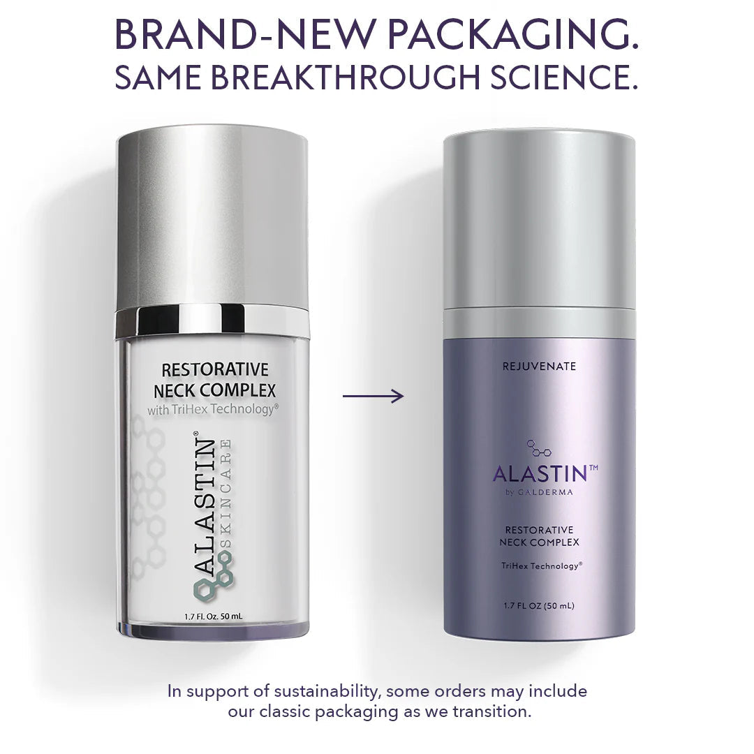 ALASTIN Restorative Neck Complex 50mL product benefits graphic