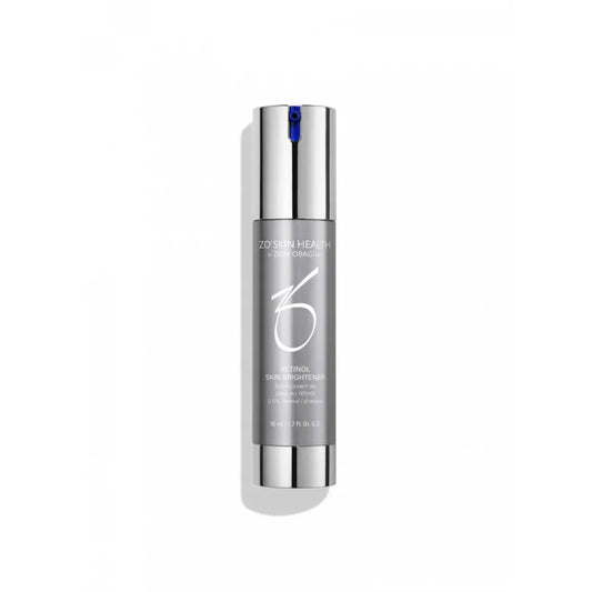 ZO Skin Health Retinol Skin Brightener 0.5% in silver pump bottle on white background